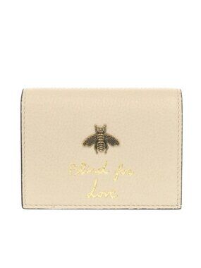 Gucci Animalier Bi Leather Ivory Bifold Wallet